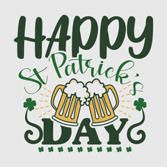 Naklejka premium Happy St Patrick’s Day | Shamrock | Saint Patricks Day | Clover Leaf | Leaf | Lucky Clover | St Patricks Day | T-shirt Design | Funny Quotes | Typography Design