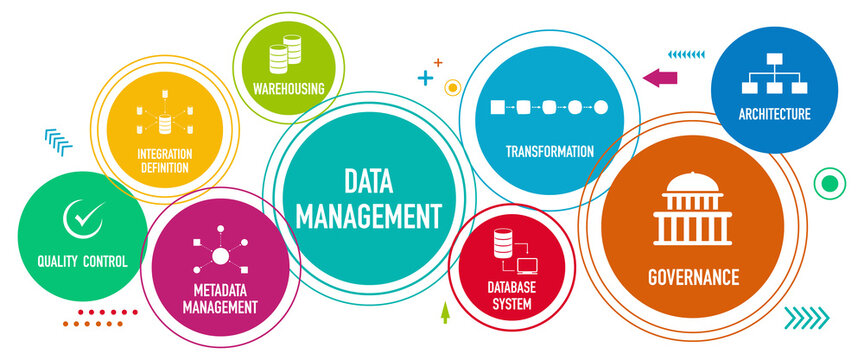Data management flat vector and icon for presentation and report