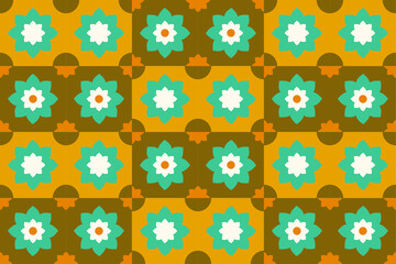 Traditional decorative tiles with classic decoration. Abstract background. Vector hand drawn illustration, signature tile, ceramic tile.