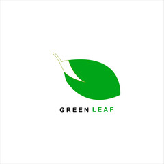green leaf vector logo illustration