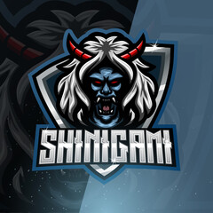Shinigami mascot esport logo design