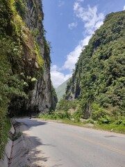 Landscape of jungle road in Peru (Chanchamayo, Peru)