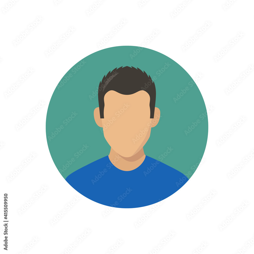 Poster young asian man avatar icon