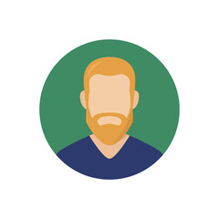 Man with beard avatar icon