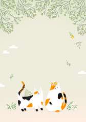 Spring cats background