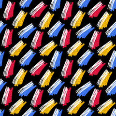 Abstract seamless pattern in hand-drawn style