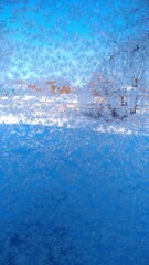 beautiful frost on the wall 