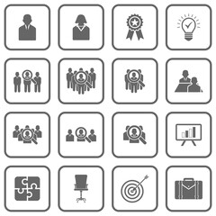 human resources icon set vector sign symbol