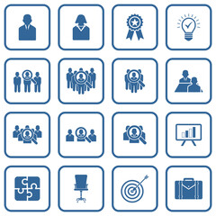 human resources icon set vector sign symbol