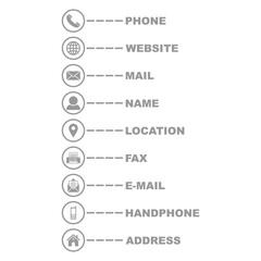 web icon, contact us icon vector symbol for business card name isolated illustrations white background