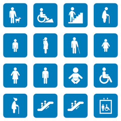 accessibility icon set public facilities icon set vector sign symbol