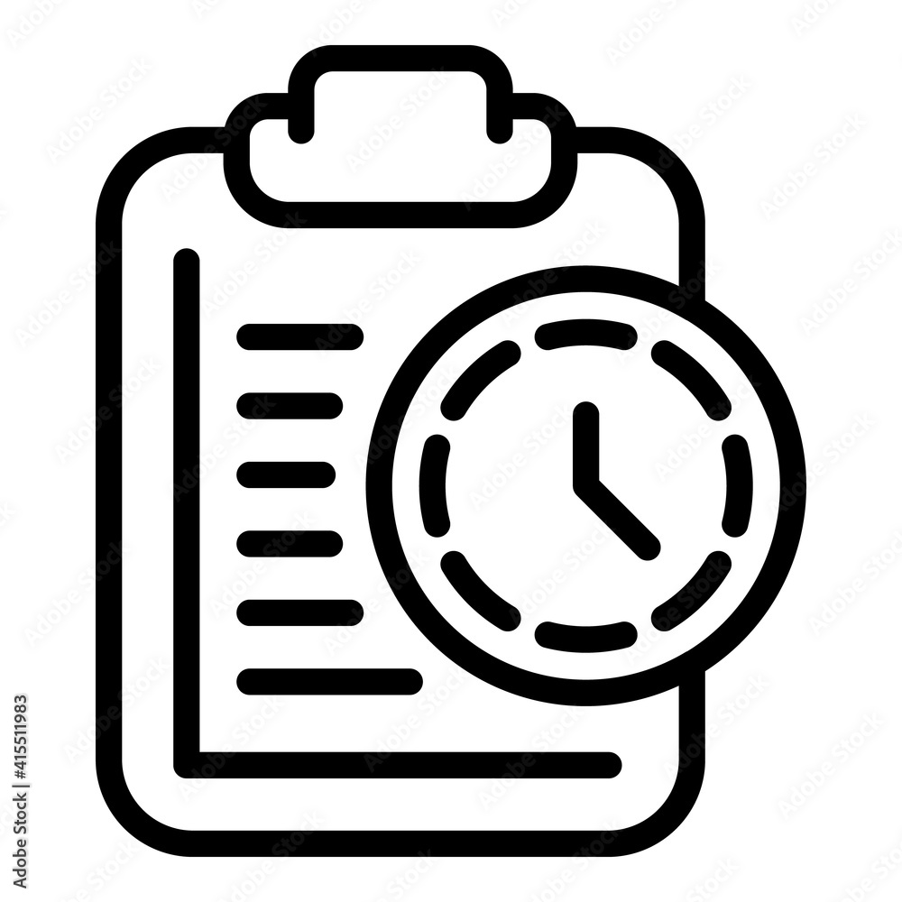 Poster deadline project icon. outline deadline project vector icon for web design isolated on white backgro