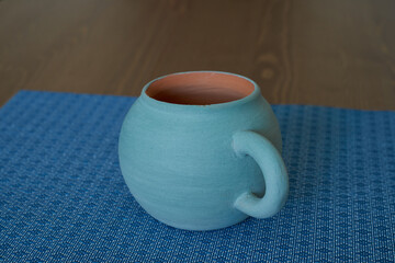 Ceramics, ceramic product mug with your own hands, made on a potter's wheel