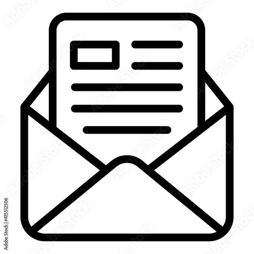 Email Campaign Icon Outline Email Campaign Vector Icon For Web Design Isolated On White Background Wall Mural Ylivdesign