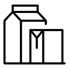 Paper packaging icon. Outline paper packaging vector icon for web design isolated on white background