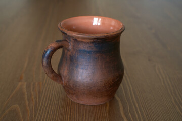 Ceramics, ceramic product mug with your own hands, made on a potter's wheel