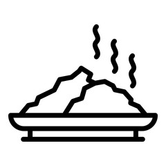 Milled coffee icon. Outline milled coffee vector icon for web design isolated on white background