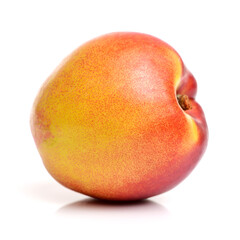 ripe ripe nectarine on white background