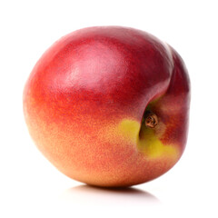 ripe ripe nectarine on white background
