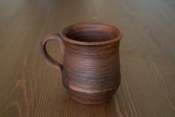 Ceramics, ceramic product mug with your own hands, made on a potter's wheel