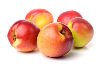 ripe ripe nectarine on white background