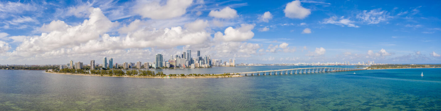 Aerial Miami Key Biscayne Florida landscape photo