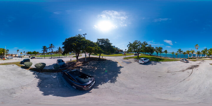360 photo Haulover Beach Miami parking lot