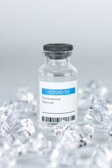 Coronavirus Vaccine bottle Corona Virus COVID-19 Covid vaccines syringe.