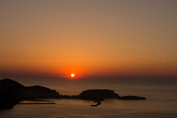 amasra is a holiday resort in Bartın province on the Black Sea coast. sunset
