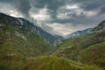 Beautiful breathtaking idyllic mountain view