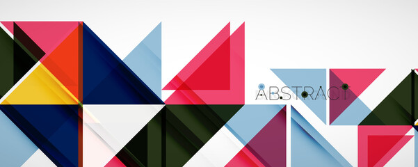Geometric abstract background. Techno color triangle shapes. Vector illustration for covers, banners, flyers and posters and other designs