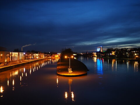 River at night