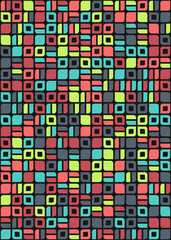 Abstract Geometric Pattern generative computational art illustration