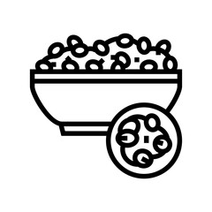 pearl barley groat line icon vector. pearl barley groat sign. isolated contour symbol black illustration