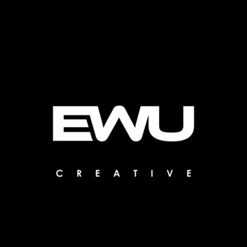 EWU Letter Initial Logo Design Template Vector Illustration