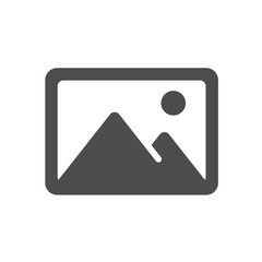image vector icon isolated on white. image picture silhouette icon symbol for web, mobile apps, ui design and print
