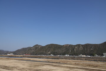 日本の岡山県の和気アルプスの風景