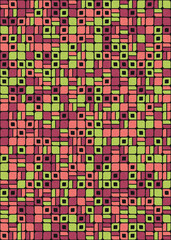 Fototapeta premium Abstract Geometric Pattern generative computational art illustration