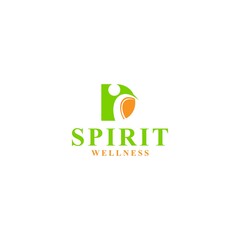 D Spirit Wellness Logo Design Vector