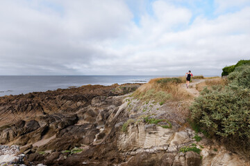 Running in Guerande peninsula coast path
