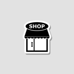 Store sticker icon isolated on white background