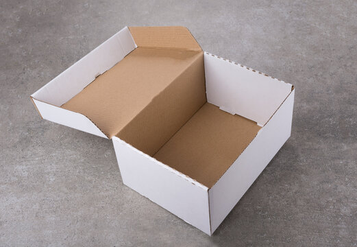 An Isolated blank foldable collapsible rigid box