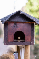 
small house to deposit canine fecal bags
