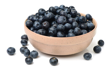 Blueberry on white background