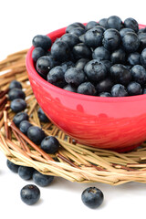 Blueberry on white background