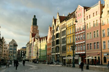 Wrocław, rynek starego miasta, zabytki - obrazy, fototapety, plakaty