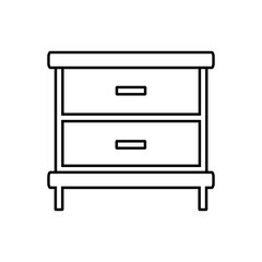 Drawer sketch icon for flat design website, or application
