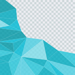 Abstract blue geometric gradient background with polygonal shape. Modern template.