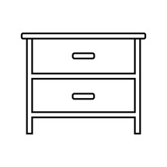 Drawer sketch icon for flat design website, or application
