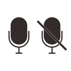 microphone icons set vector